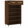 Armoire à chaussures chêne marron 60x35x105cm bois d'ingénierie 