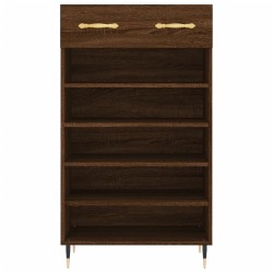 Armoire à chaussures chêne marron 60x35x105cm bois d'ingénierie 