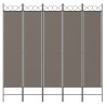 Cloison de séparation 5 panneaux Anthracite 200x200 cm Tissu 