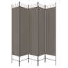 Cloison de séparation 5 panneaux Anthracite 200x200 cm Tissu 
