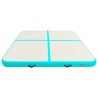 Tapis gonflable de gymnastique avec pompe 200x200x15cm PVC Vert 