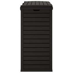 Poubelle d'extérieur noir 78x41x86 cm polypropylène 
