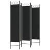 Cloison de séparation 5 panneaux Noir 200x200 cm Tissu 