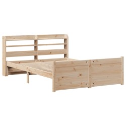 Cadre de lit avec tête de lit sans matelas 140x190 cm 