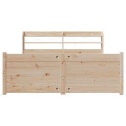 Cadre de lit avec tête de lit sans matelas 140x190 cm 