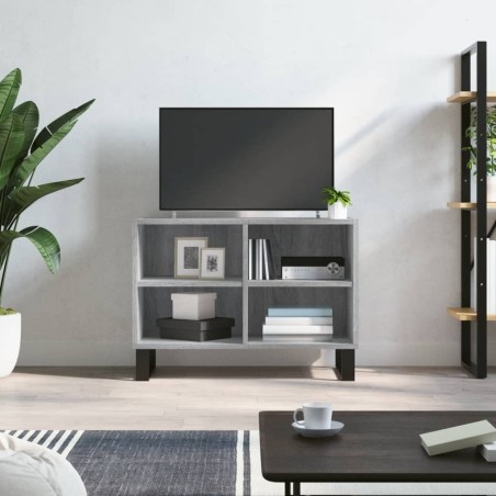 Meuble TV sonoma gris 69,5 x 30 x 50 cm bois d'ingénierie 