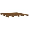 Lit de palette sans matelas marron miel 140x190 cm bois massif 