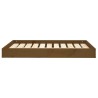 Lit pour chien Marron miel 91,5x64x9 cm Bois de pin solide 