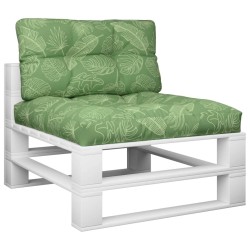 Coussins de palette lot de 2 motif de feuilles tissu 
