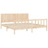 Cadre de lit sans matelas 200x200 cm bois massif de pin 