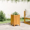 Jardinière avec doublure 31x31x50 cm bois massif d'acacia 