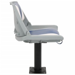 Ensemble de sièges de bateau pliables 4 pcs bleu et blanc 