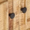 Table basse 90x50x35 cm Bois de manguier et canne naturelle 
