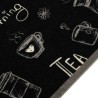Tapis de cuisine lavable imprimé Morning noir 60x300 cm velours 