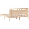 Cadre de lit extra long sans matelas 180x210 cm bois massif 