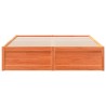 Cadre de lit sans matelas cire marron 150x200cm bois pin massif 