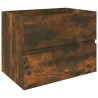 Armoire de lavabo Chêne fumé 60x38,5x45 cm Bois d'ingénierie 