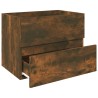 Armoire de lavabo Chêne fumé 60x38,5x45 cm Bois d'ingénierie 