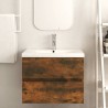 Armoire de lavabo Chêne fumé 60x38,5x45 cm Bois d'ingénierie 