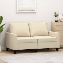 Canapé à 2 places Crème 120 cm Tissu 