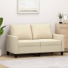 Canapé à 2 places Crème 120 cm Tissu 