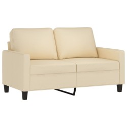 Canapé à 2 places Crème 120 cm Tissu 