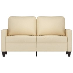 Canapé à 2 places Crème 120 cm Tissu 