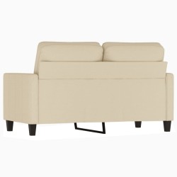 Canapé à 2 places Crème 120 cm Tissu 