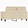 Canapé à 2 places Crème 120 cm Tissu 