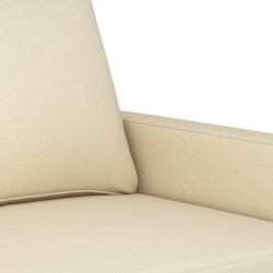 Canapé à 2 places Crème 120 cm Tissu 