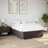 Cadre de lit sans matelas marron foncé 160x200 cm tissu 