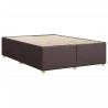 Cadre de lit sans matelas marron foncé 160x200 cm tissu 