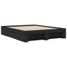 Cadre de lit sans matelas noir 150x200 cm bois d'ingénierie 