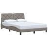 Cadre de lit sans matelas taupe 140x190 cm tissu 