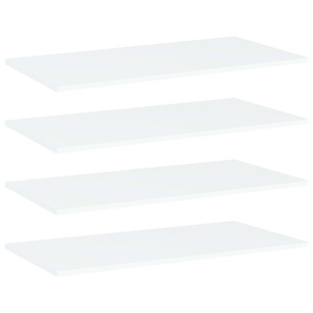 Panneaux de bibliothèque 4 pcs blanc bois d’ingénierie 
