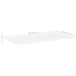 Panneaux de bibliothèque 4 pcs blanc bois d’ingénierie 
