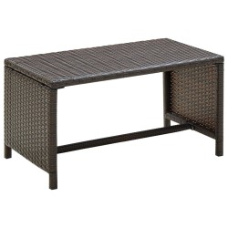 Salon de jardin 4 pcs avec coussins Résine tressée Marron 