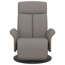Fauteuil inclinable avec repose-pieds taupe tissu 