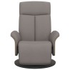 Fauteuil inclinable avec repose-pieds taupe tissu 