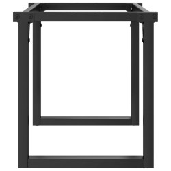 Pieds de table basse cadre en O 70x30x43 cm acier 