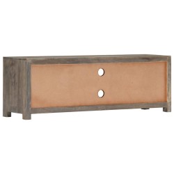 Meuble TV Gris 120 x 30 x 40 cm Bois massif de manguier 