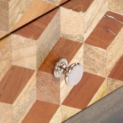 Meuble TV Gris 120 x 30 x 40 cm Bois massif de manguier 