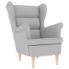 Fauteuil gris nuage 74x84x100 cm tissu 