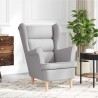 Fauteuil gris nuage 74x84x100 cm tissu 
