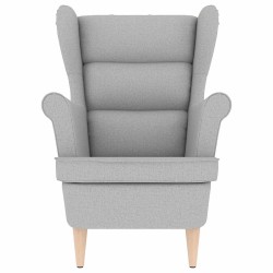 Fauteuil gris nuage 74x84x100 cm tissu 