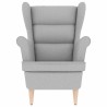 Fauteuil gris nuage 74x84x100 cm tissu 