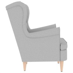 Fauteuil gris nuage 74x84x100 cm tissu 