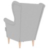 Fauteuil gris nuage 74x84x100 cm tissu 