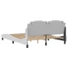Cadre de lit sans matelas blanc 160x200 cm similicuir 