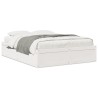 Cadre de lit sans matelas blanc 150x200 cm bois de pin massif 